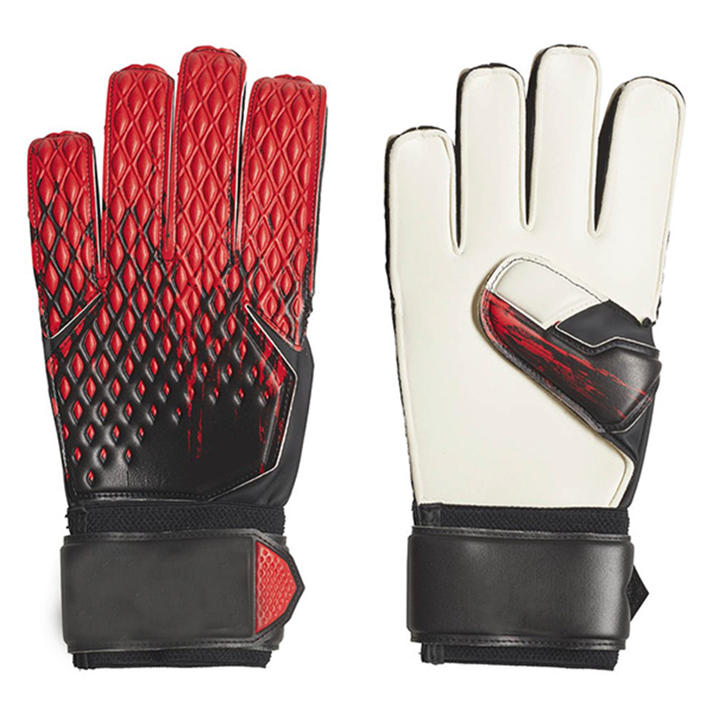 Slip Resistant Finger Protective Durable Breathable Leather Made Goalkeeping Gloves Soccer Football Gloves