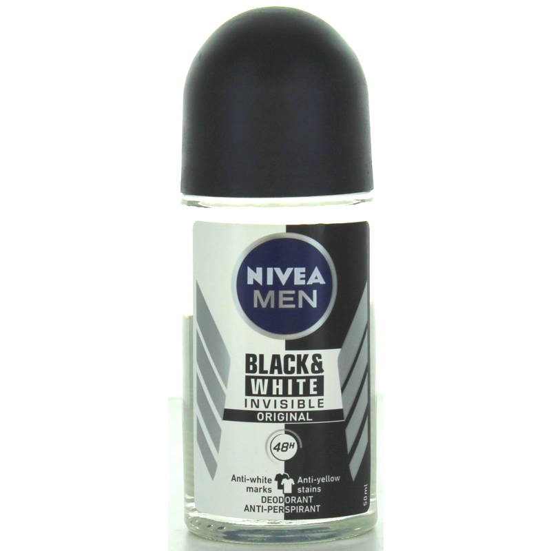 NIVEA для мужчин DEO ROLL ON INVISIBLE 48H черный и белый 50 мл