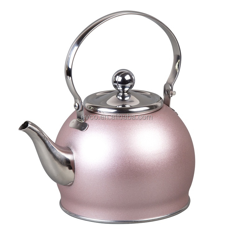 Royal-Tea 1,0 Qt. Чайный чайник из нержавеющей стали со съемной корзиной для заварки и складной ручкой