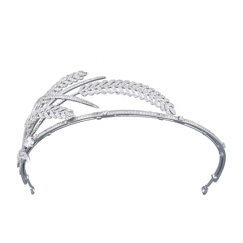 Wedding Bridal Copper Crown For Girls Silver Plated Diamond Queen Tiaras