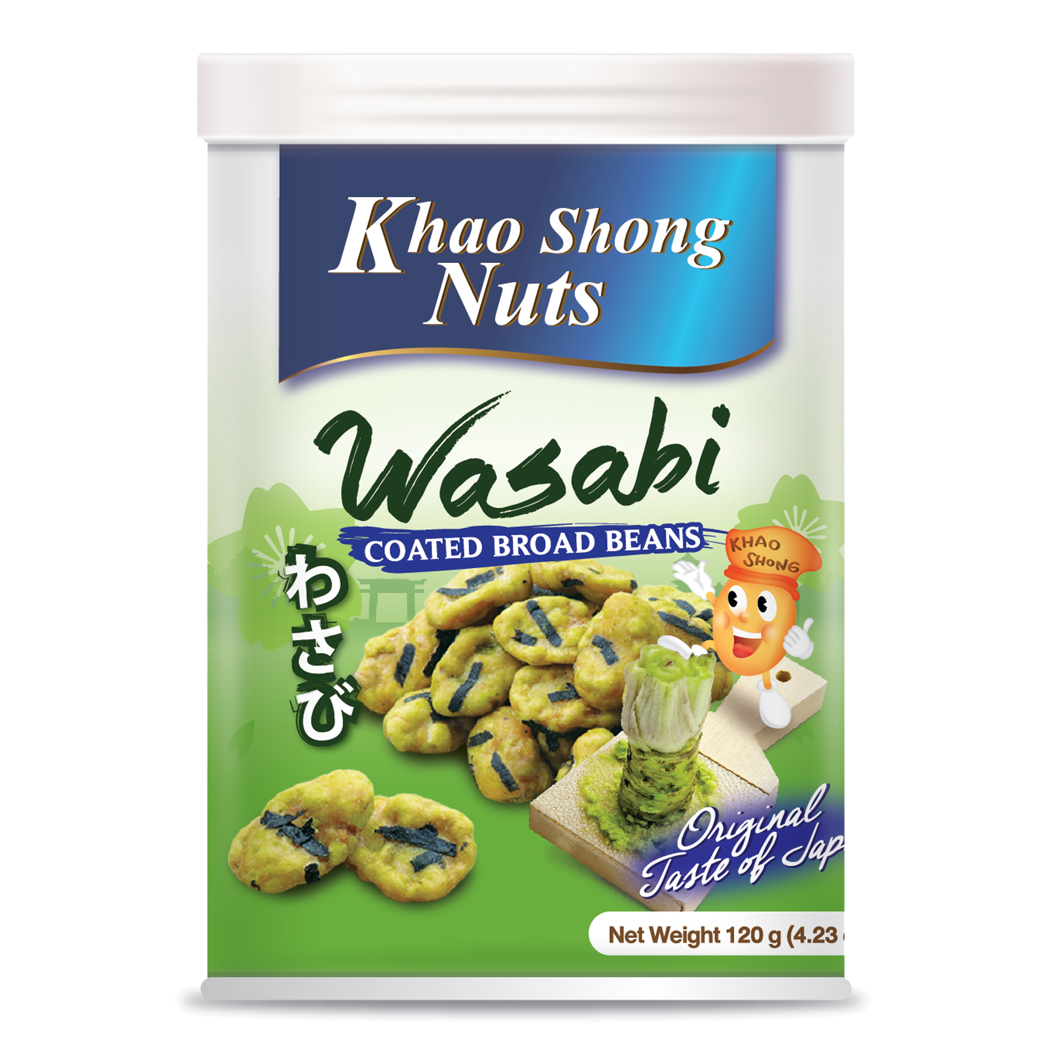 Premium Thai Snack Japanese Pride - Wasabi Flavored Coated Broad Beans 120g