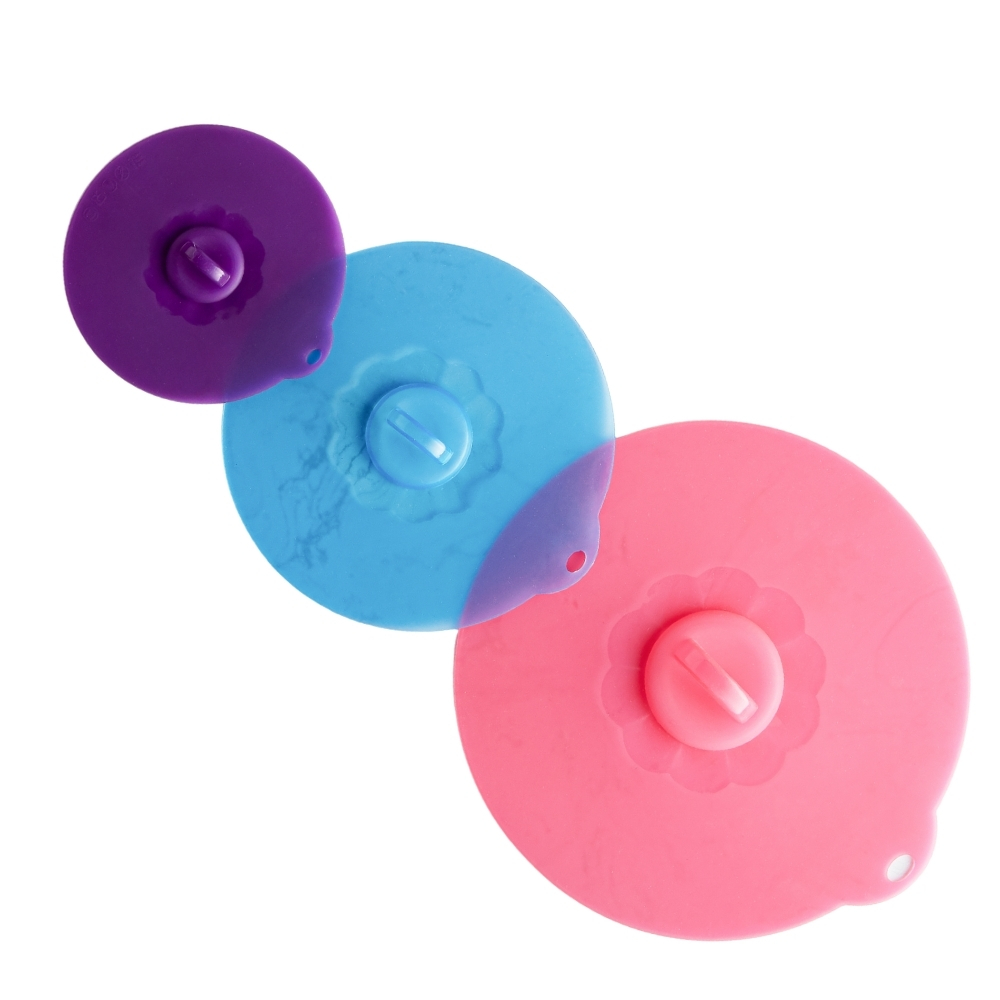 Combo 3 size Silicone Bowl Lid for Food Safe Reusable Suction Seal Covers made in Vietnam
