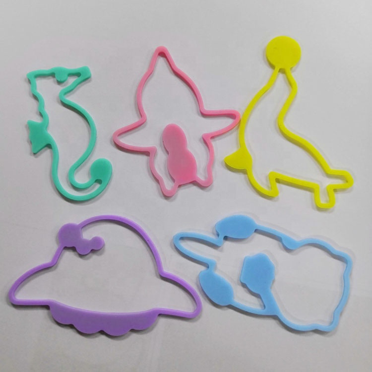 Colorful lovely elastic anti-slip silicone animal shape rubber hair band