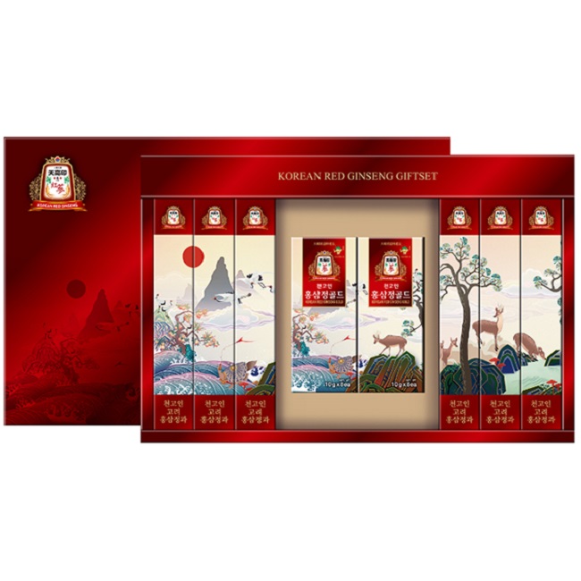 [Cheongoin] Best selling two types of premium Korean red ginseng products gift set