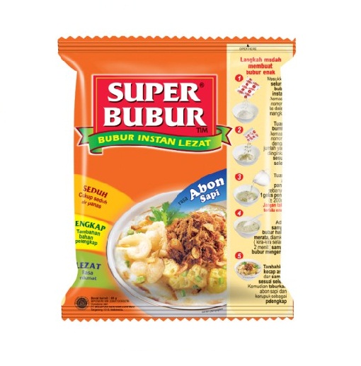 Супер Bubur каши быстрого приготовления говядины цвета сахарной ваты