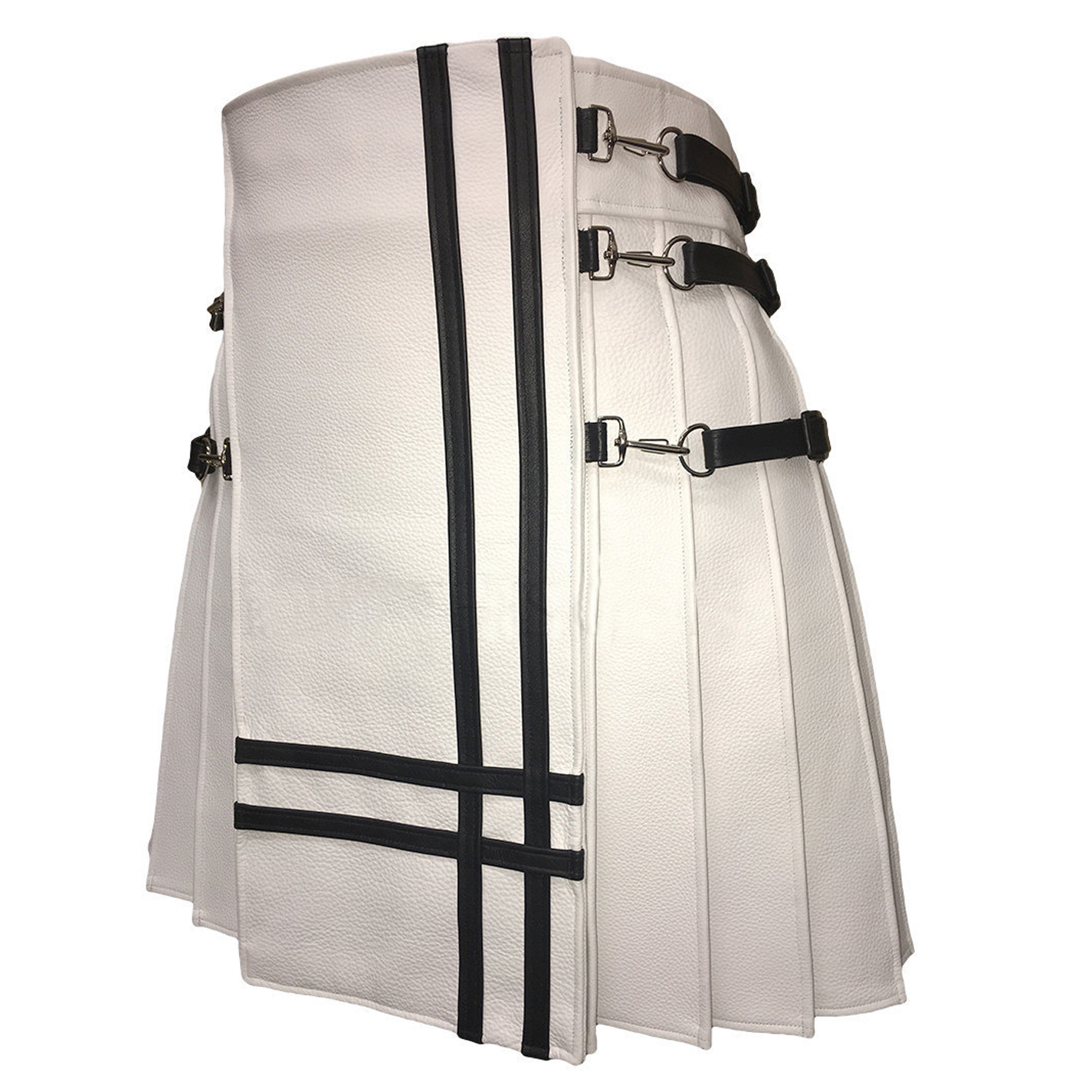 Белая перекрестная кожа Kilt для стильных мужчин