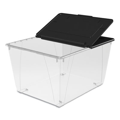 Storage Tote 22.7w X 18.25d X 12.86h Translucent Black 00900U04C Holds All Of Your Household And Office Supplies