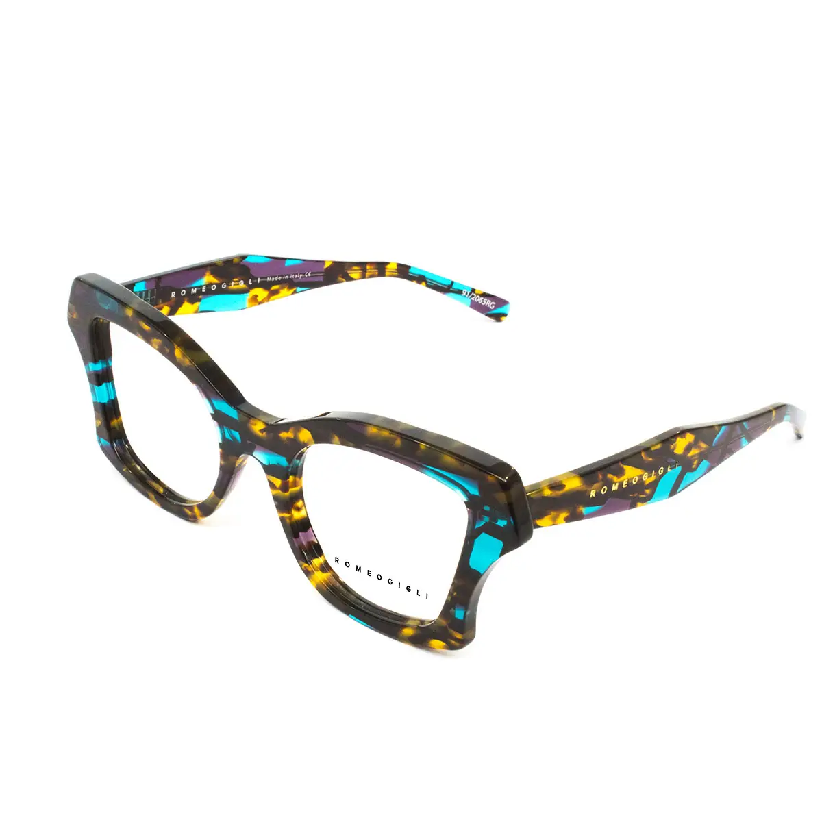MADE IN ITALY CAT-EYE FANTASY AND PETROL BLUE OPTICAL FRAME FOR DAILY LOOK RGV.15D-PP GNH 51-21-145