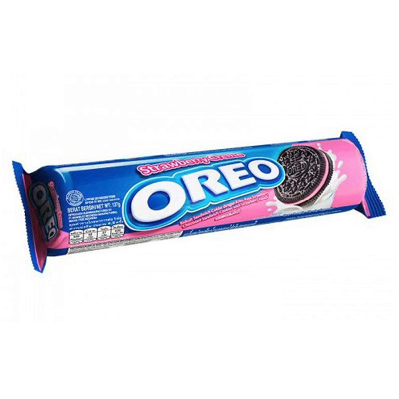 Печенье со вкусом клубники Oreo, печенье со вкусом печенья, 137 г