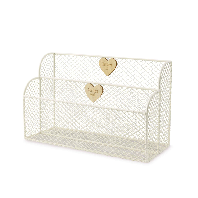 Iron Metal Wall Mounted Letter Holder Kitchen Storage Decorative