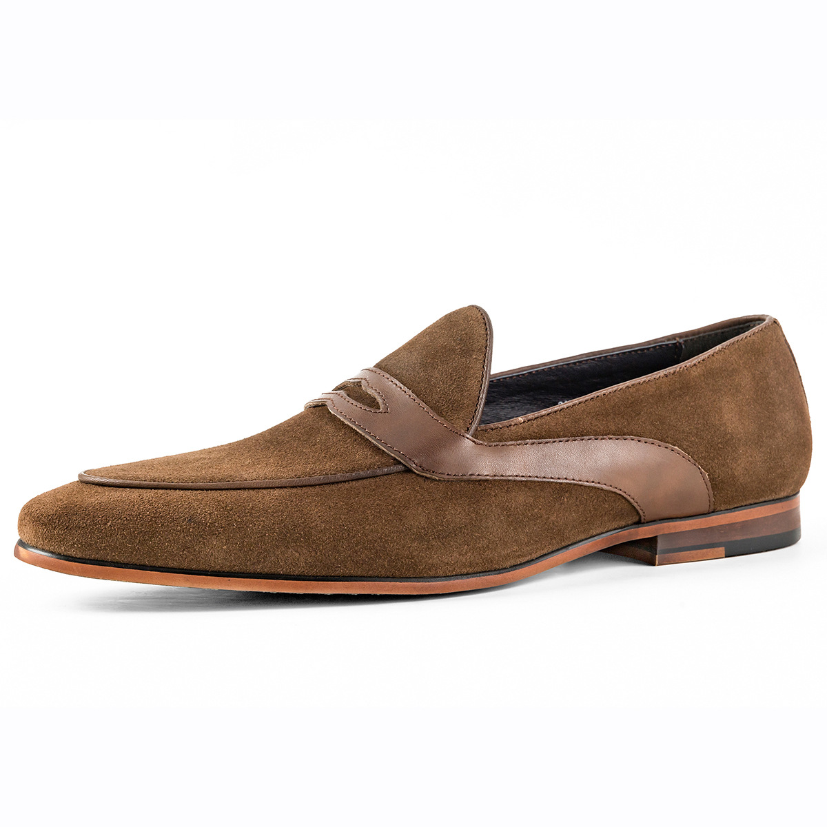 cowhide suede leather slip on Moccasin Gommino penny loafers shoes