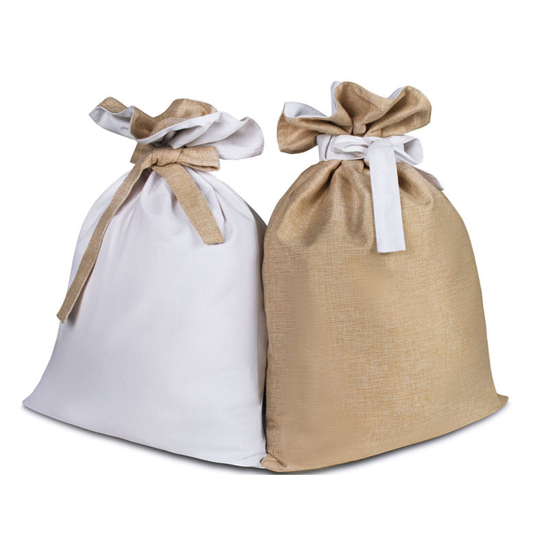 Christmas Gift Bag Wholesale Monogram Blank Canvas Santa Sacks For Sublimation