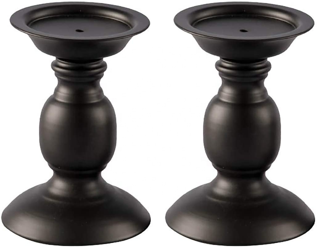 3 Pieces Wooden Candle Holders Candle Stands Wooden Farmhouse Candle Holders Set Unfinished Candlesticks Wood for Pillar