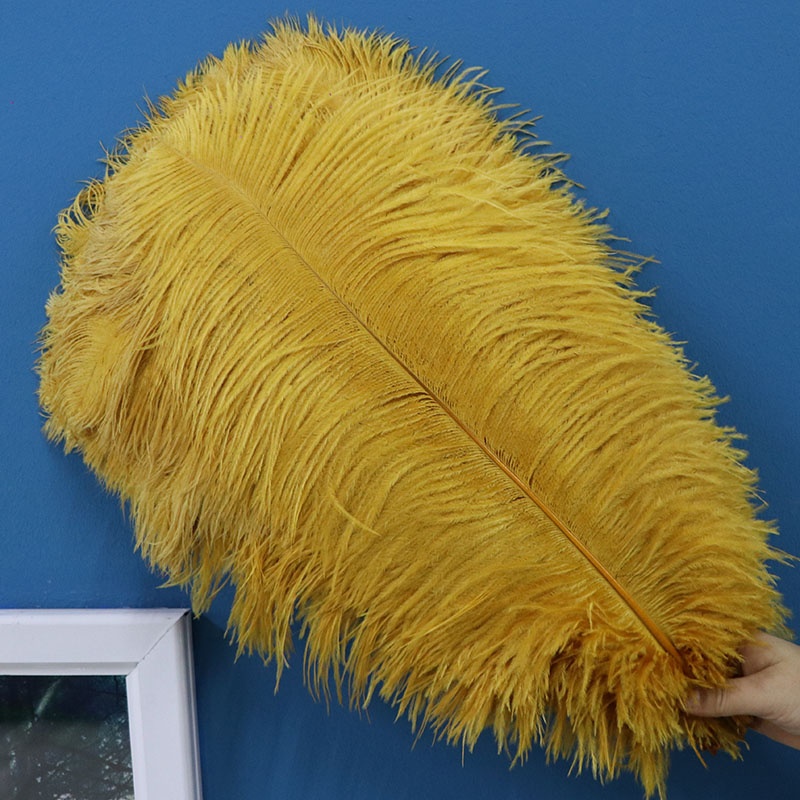 50-55CM wholesale cheap large black Ostrich Feathers High Quality Multi-Color Smooth Fluffy  fabric faux ostrich feathers red