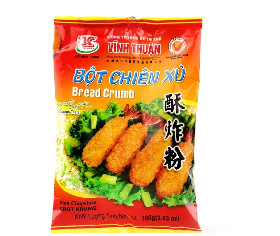 Best sell bread crumbs /Fired Flour /Tempura flour use for cook food 100g x 20 bags made in Viet Nam