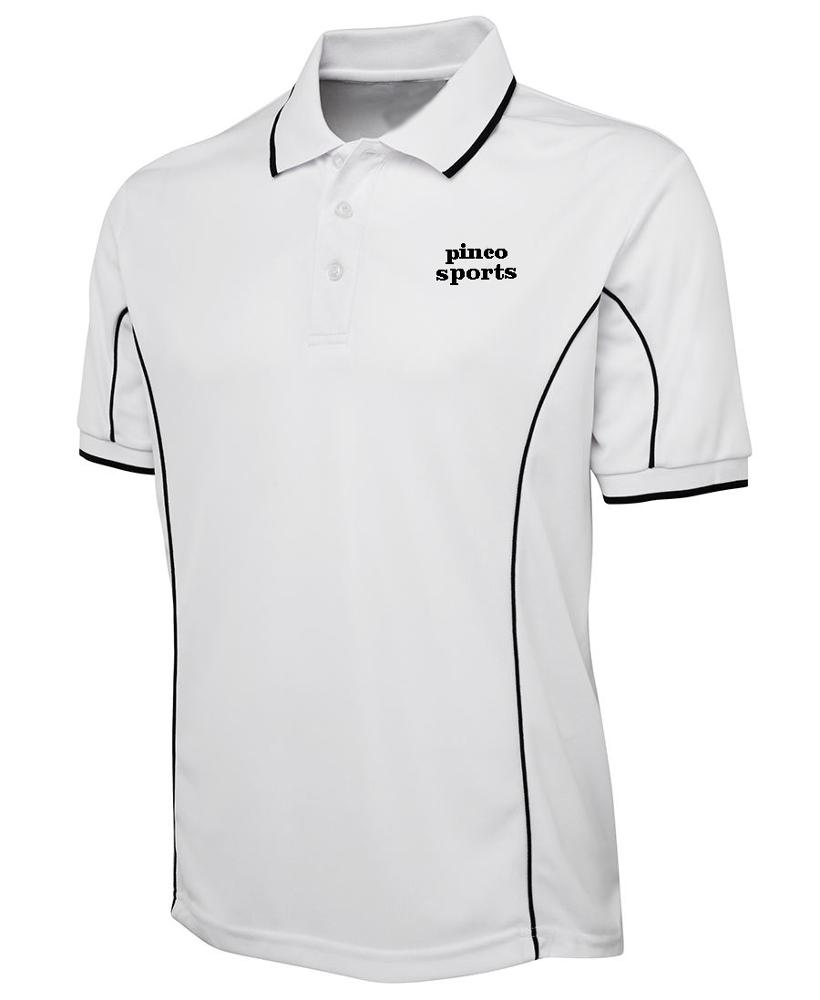 High Quality Staff Uniform Polo Shirt with Piping and Side Panel Adult Office Short Sleeve Contrast Piping Polo Shirt for men