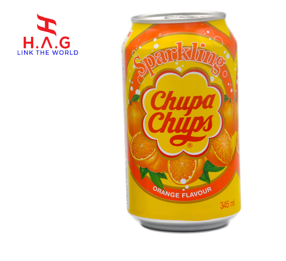 Японские напитки соды газированная вода 345 мл chupachups сверкающие апельсиновый аромат