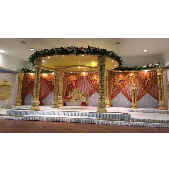 Hindu Wooden Triveni Wedding Mandap Germany Wooden Triple Pole Wedding Mandap Nigeria Traditional Tri Pole Wooden Wedding Mandap