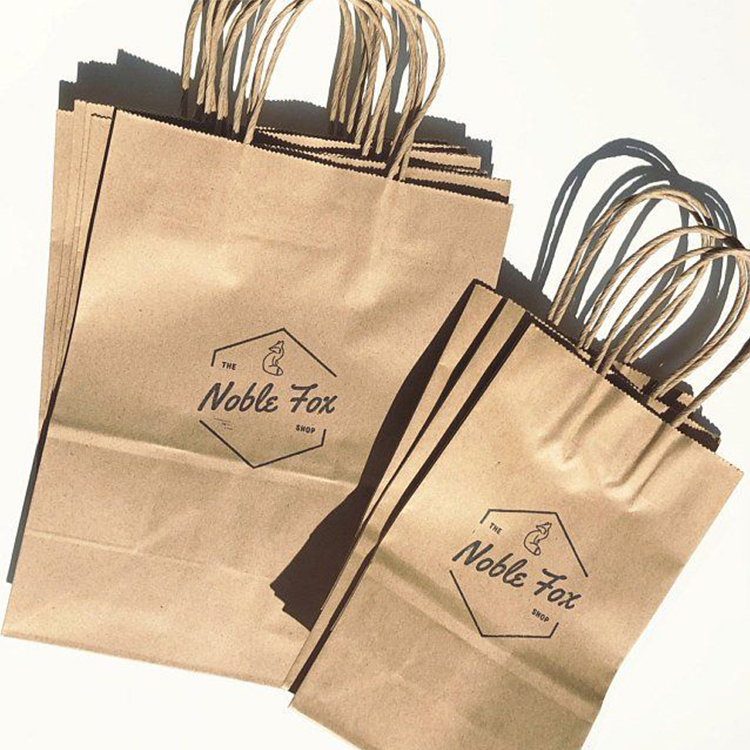 Настроить логотип забрать bolsas de papel с ручкой sac Ресторан еда на вынос доставка коричневый пакет из крафт-бумаги