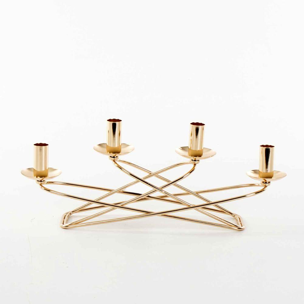 modern decorative rectangle geometric Christmas candlestick holder for wedding home Christmas decoration