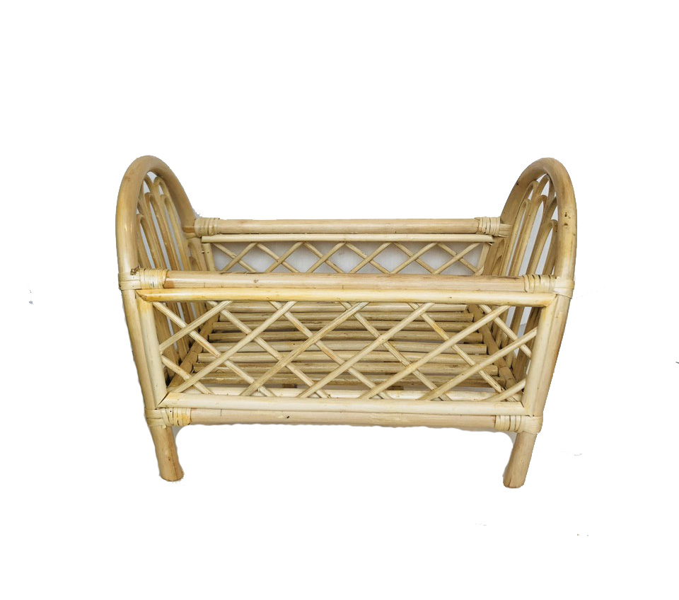 Handmade rattan baby doll