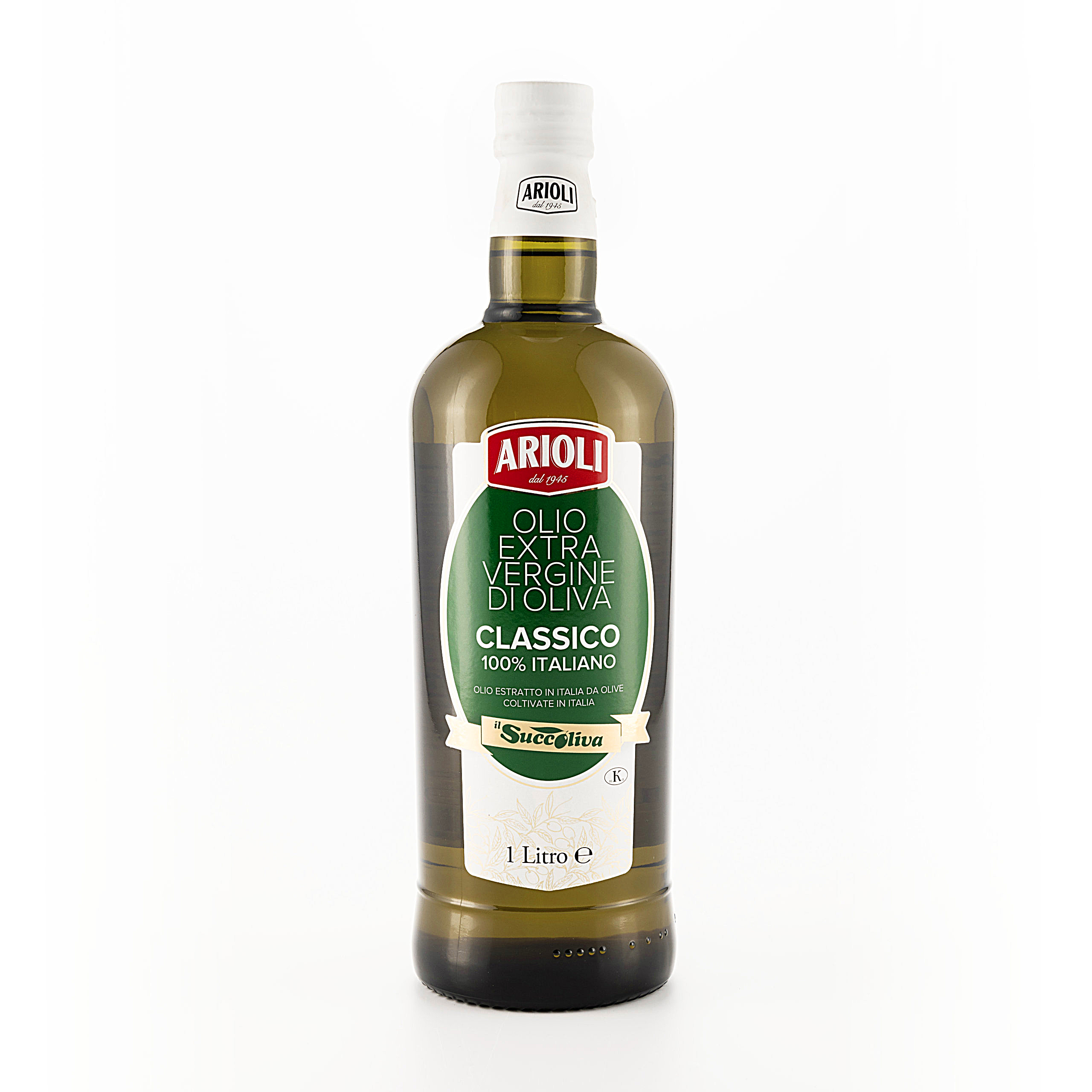 Higher Quality Extra Virgin Olive Oil product of Italy ARIOLI IL CLASSICO IL SUCCOLIVA for dressing 1Lt.