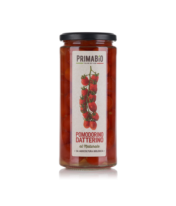 Italian Organic Datterino Tomato in Brine premium quality 580ml/330g