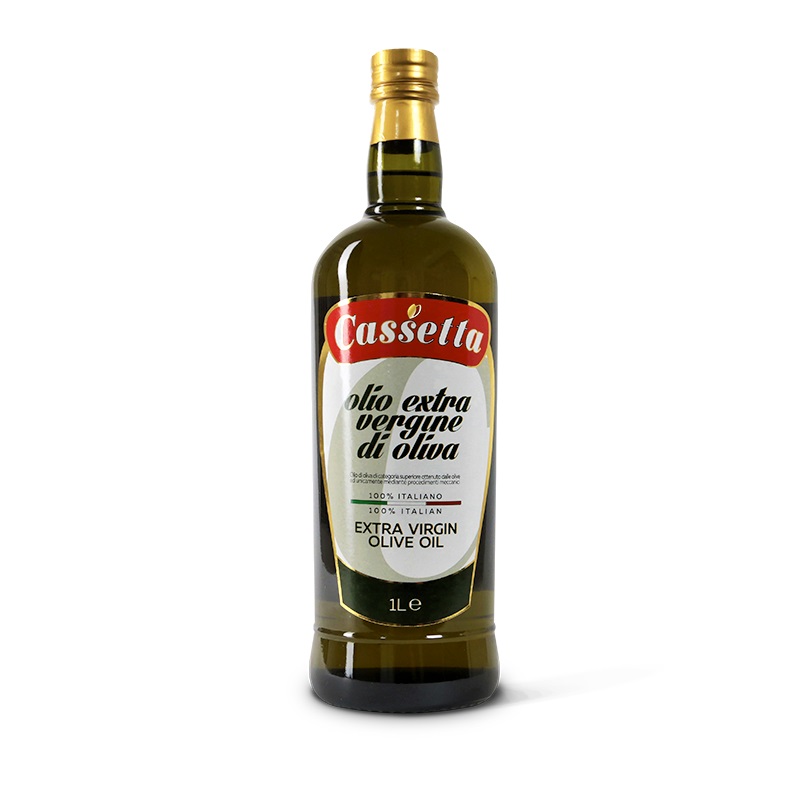 Italian TOP Quality Evo Cold Pressed Extra Virgin Olive Oil For Dressing - 1L Glass Bottle