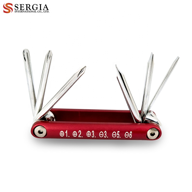 Taiwan 6pcs PH SL Aluminum Holder Allen Folding Hex Key