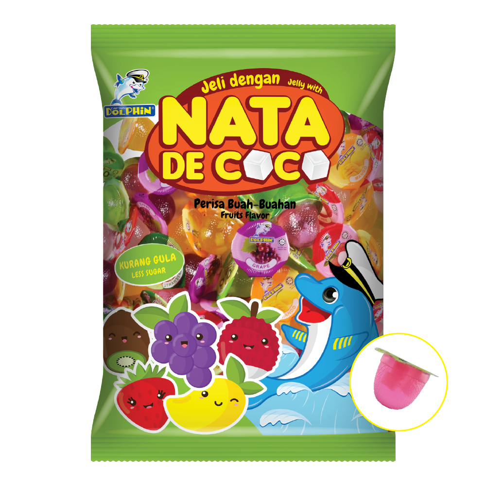 Желе с смешанным вкусом Nata De Coco 13 г [Captain Dolphin]