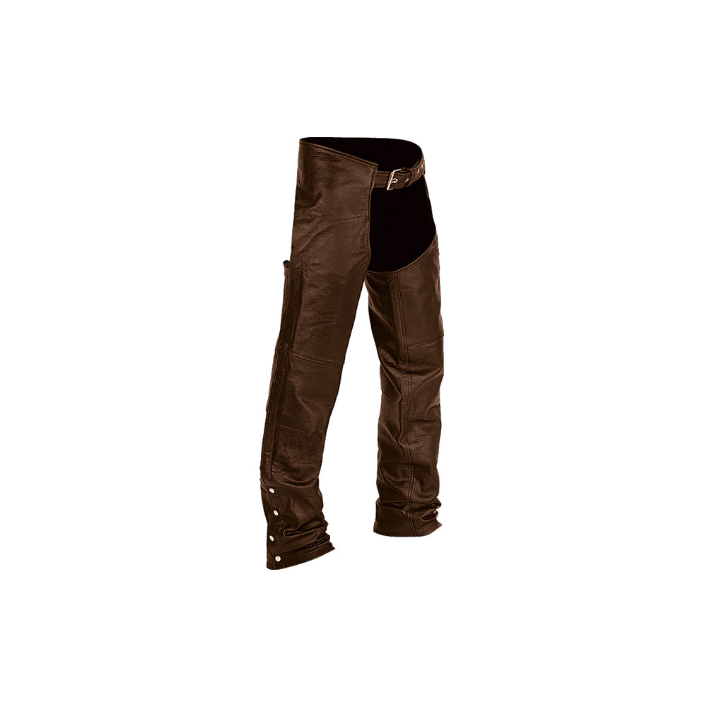 Leather Chaps with Waist Adjustable Blet