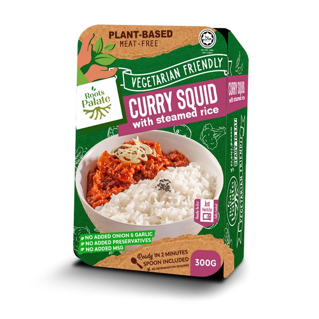 Premium grade delicious instant meal 3 min 24 packs restaurant-grade Vegetarian Curry Squid with Steamed Rice MRE RTE Military