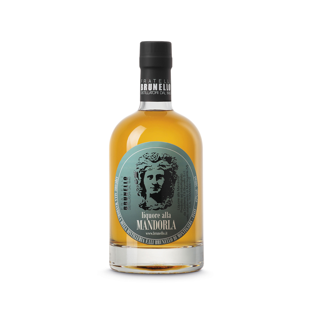 Лучший ароматический ликер из итальянского миндаля Amaretto для продажи. 500 мл стеклянная бутылка с одной картонной коробкой.