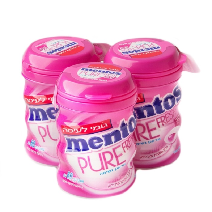 Жевательная резинка Bubblefresh - Mentos без белого сахара-40 шт. в ванну (упаковка из 6 шт.)