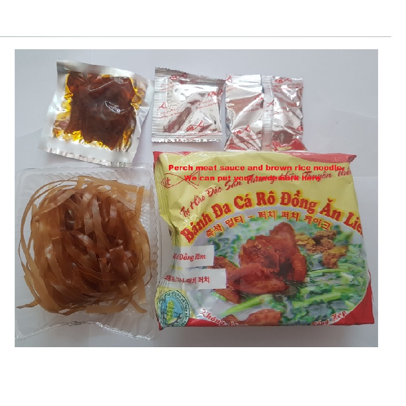 Perch meet Instant Rice Noodle made from Long pink rice/Perch meet Instant Rice vermicelli
