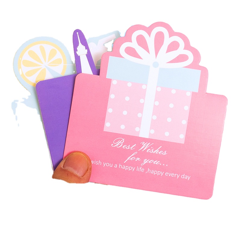 8 styles golden foil Happy Birthday Greeting cards for Flower shop bakery Mother's Day Teacher's Day