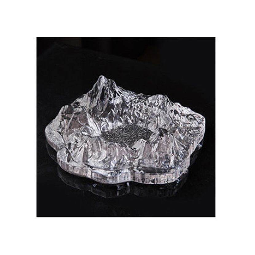 Mountain Shaped High-end glass ashtray home living room creative personality trend ins wind office light luxury iceberg ashtray