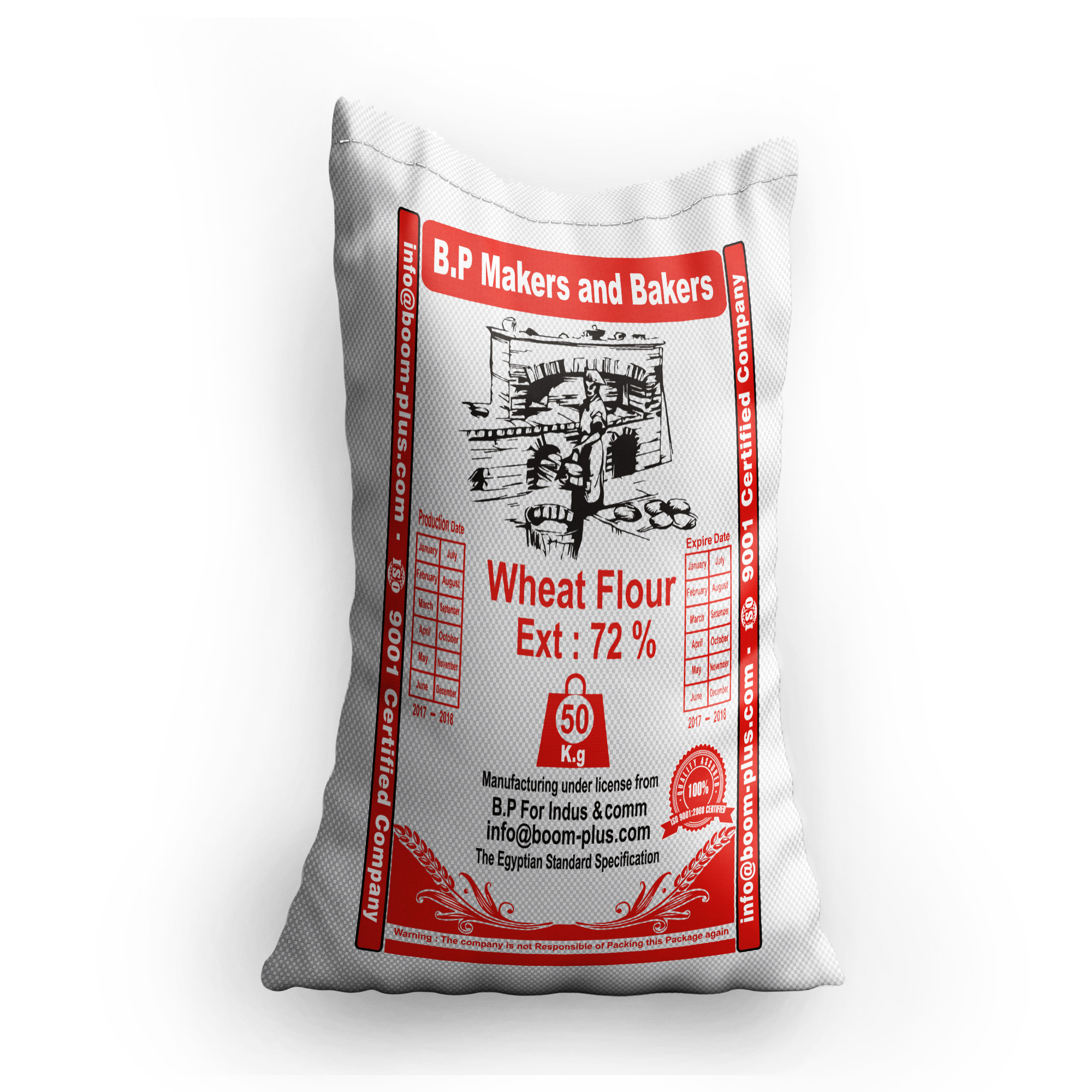 Bread Wheat Flour 50 kg t55 Makers and Bakers Brand Flour Egyptian Product High Quality Chakki Atta HALAL PP Bag