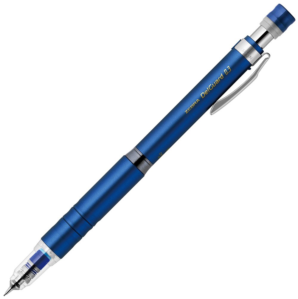 Zebra Mechanical Pencil DelGuard Type Lx 0.3mm Blue P-MAS86-BL Made in Japan