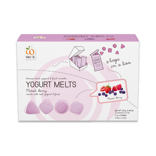 Best Seller Wel-B Special Yogurt Melts Mixed Berry Safe and Easily Melt In Your Baby's Mouth 42G (7 Grams each)