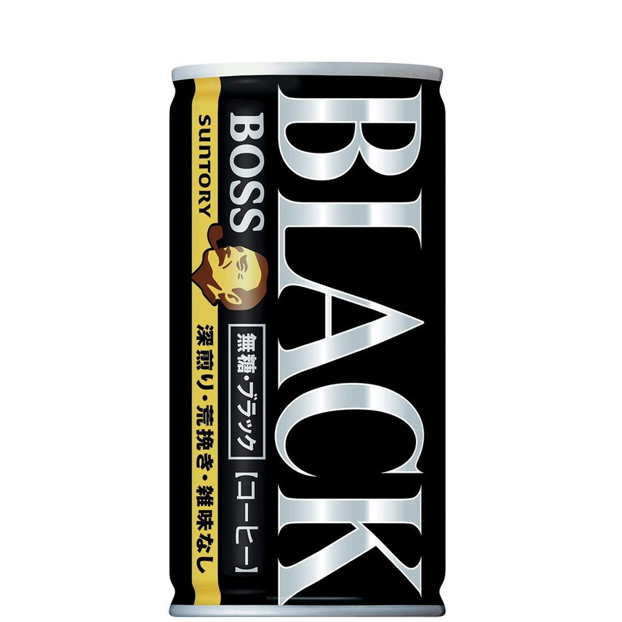 japan Ssuntory Boss Unsweetened Black 185g Can 1 Case (30 Pieces)
