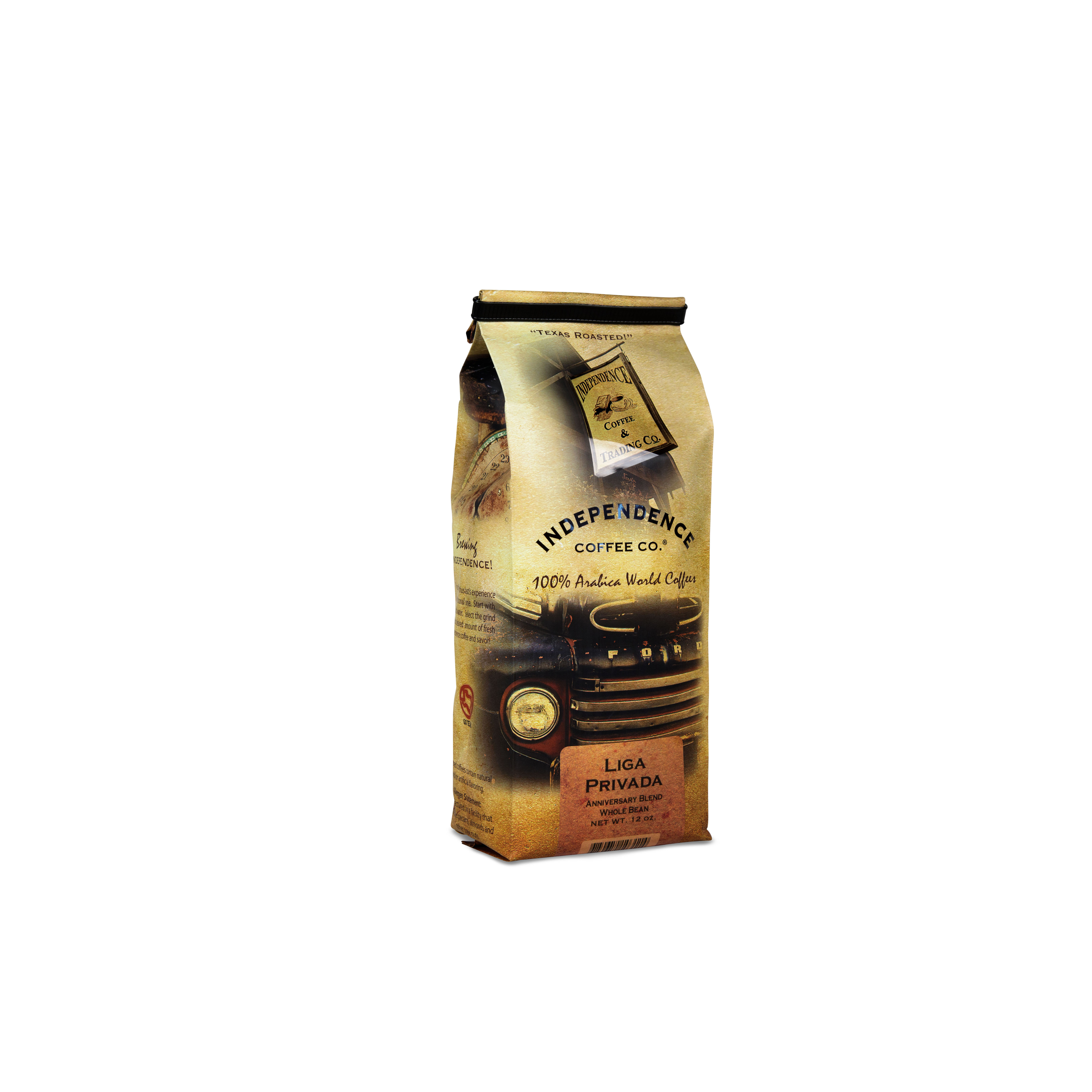 Arabica, средние жареные целые зерна, 12 унций, независимое кофейное покрытие, Лига личная, мелкий, без вкуса