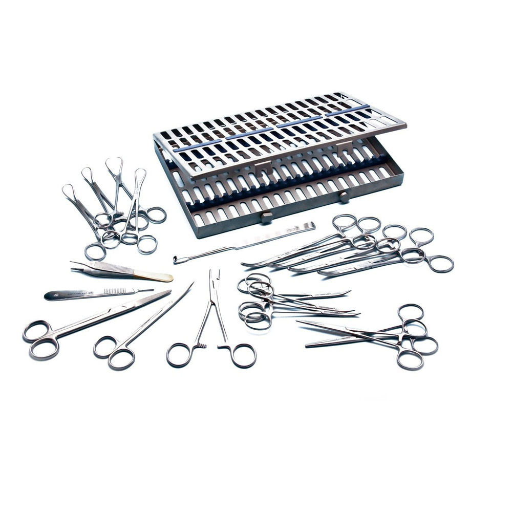 Comprehensive General Surgery Kit Including Essential Instruments for Basic Surgical Procedures and Medical Operations