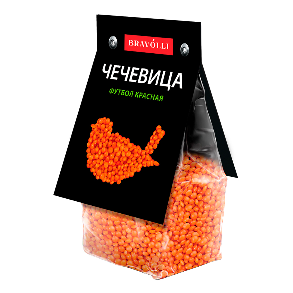 Красная чечечевица для футбола Bravolli! 350 г