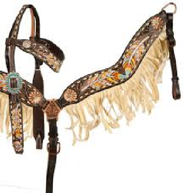 Сыромятная кожа Плетеный Западной кожаный лошадь Headstall груди воротник черный деревенский винтажный кожаный Headstall