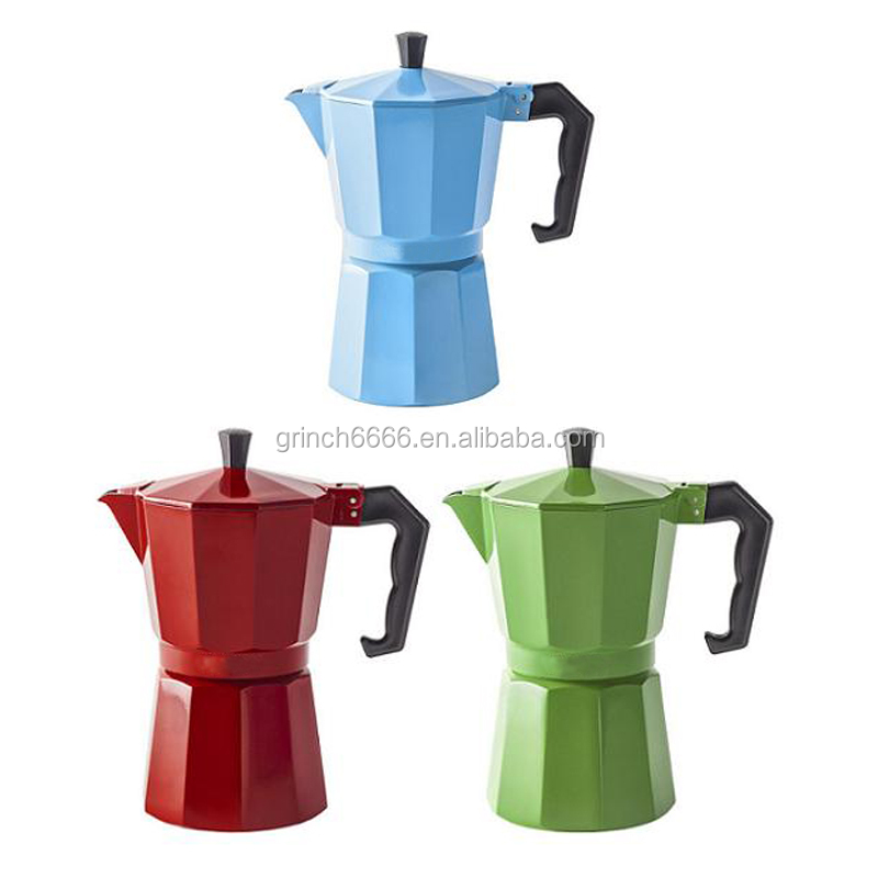 Moka Express, 6 чашек, плита для эспрессо, Moka, алюминиевая, на заказ, эспрессо, капучино, Кофеварка