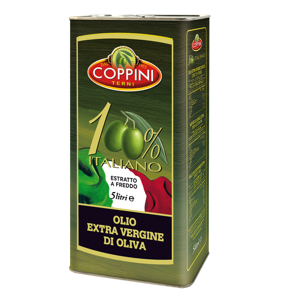 Extra virgin olive oil COPPINI 100% ITALIANO 5L Tin