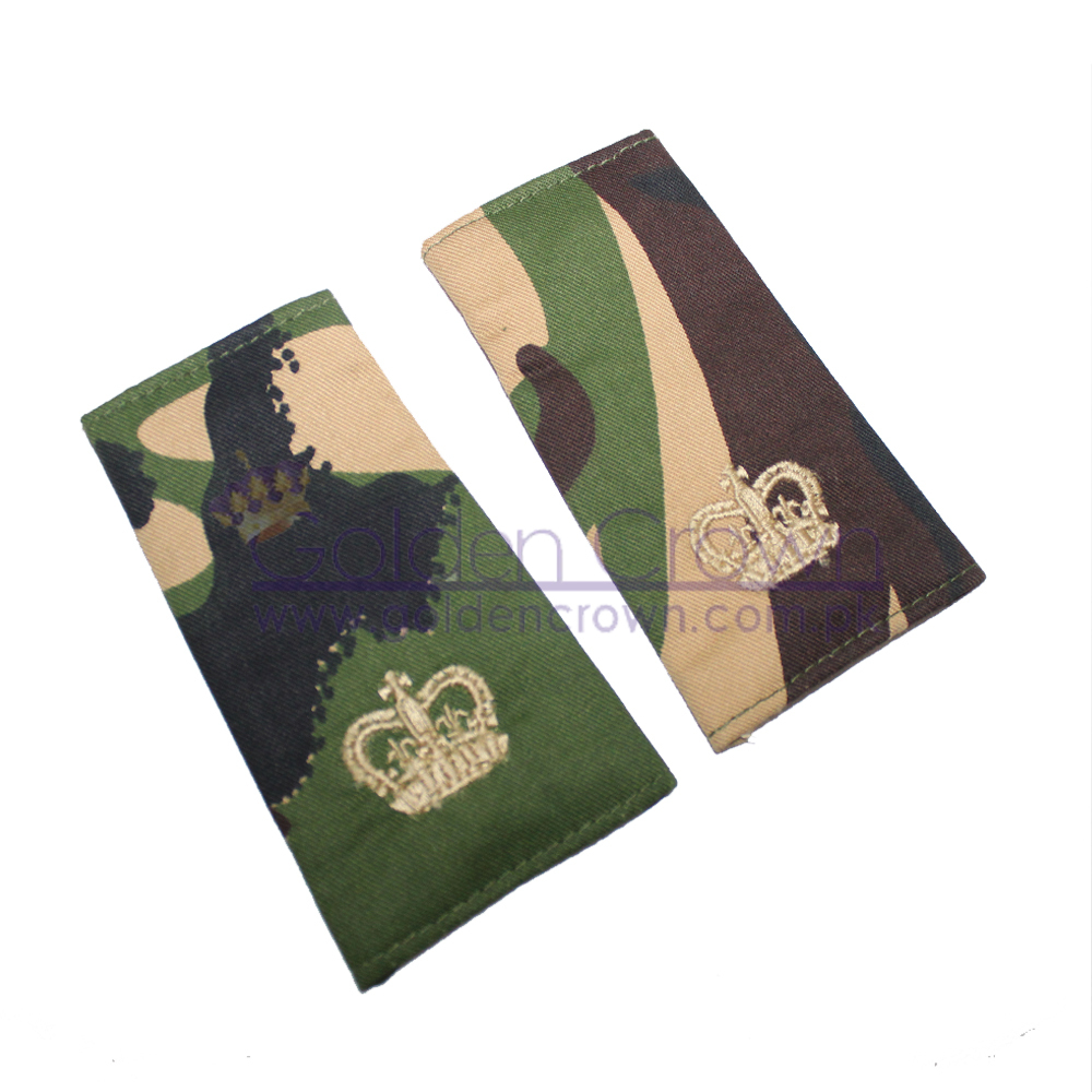 Security Major Shoulder Rank Slides Camouflage Pair | British Security Shoulder Rank Slide