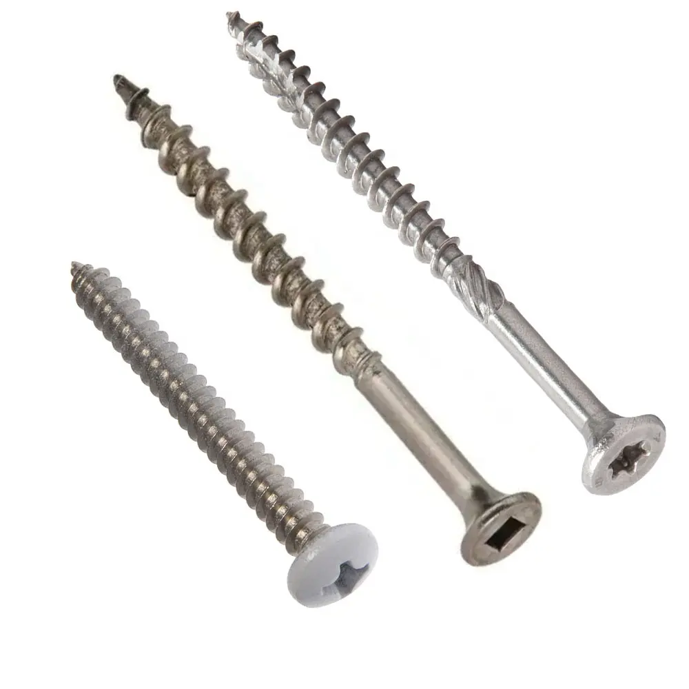 Pan philips flat head screw torx square drive robertson wood self tapping decking screws stainless steel