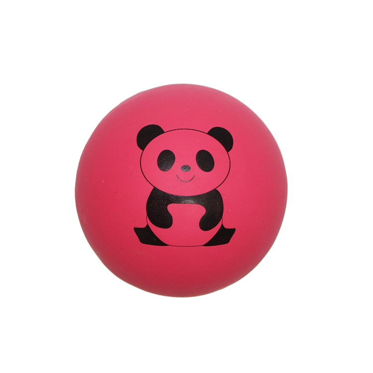 Non-toxic natural latex dog toys cute panda design dog squeaky toy balls